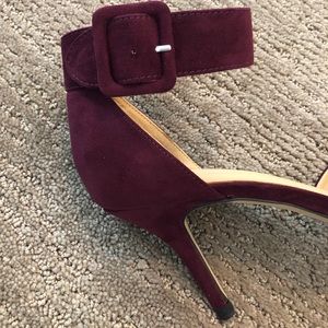 Zara Plum Ankle Strap Heels